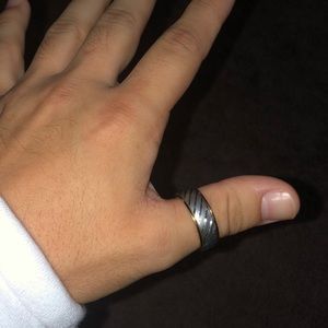 Doliche two tone wedding band